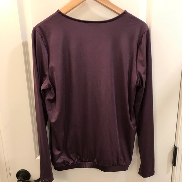 Women’s silky, V-neck blouse - Picture 2 of 4
